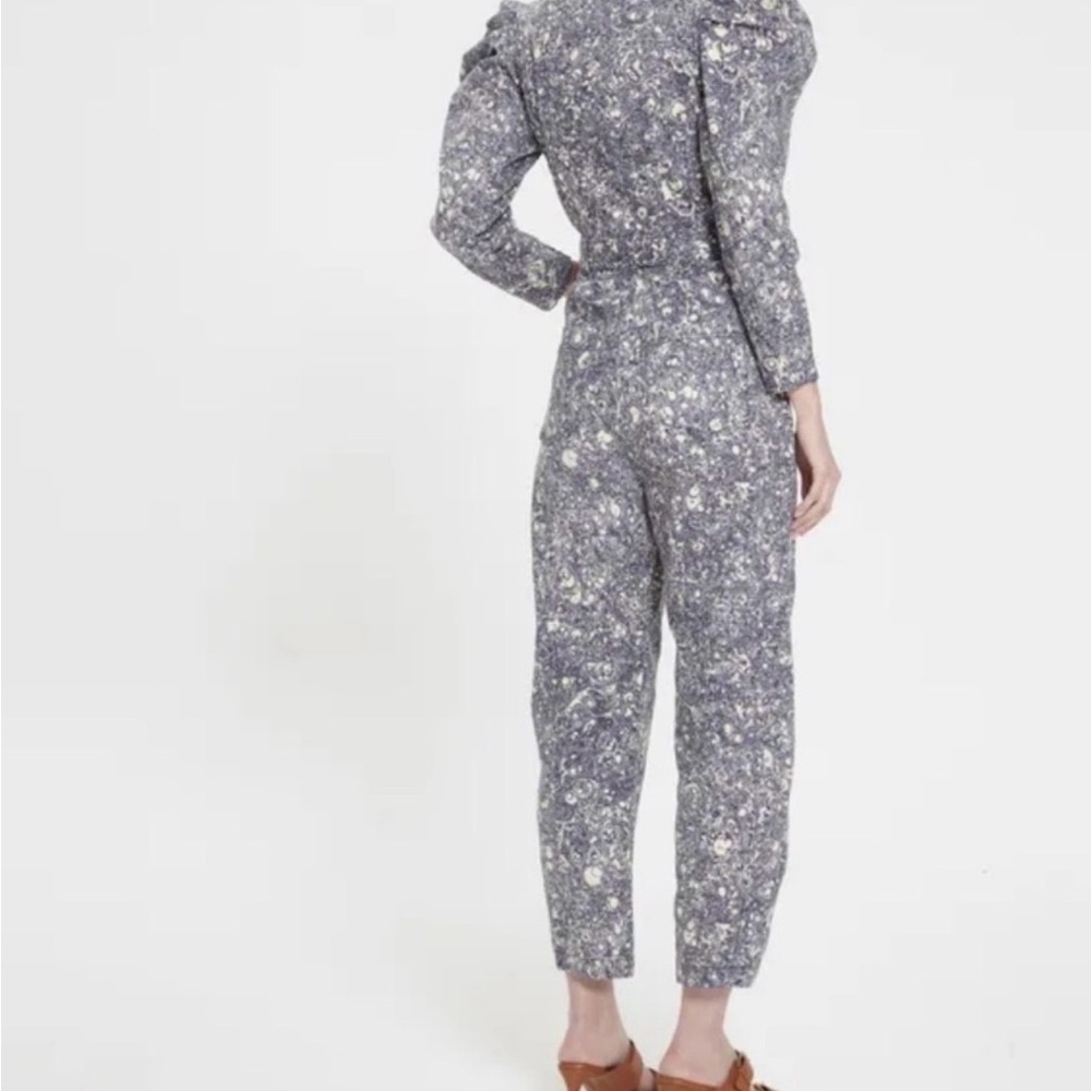 Ulla Johnson Blue Floral Puff-Sleeve Jumpsuit Never Worn Tags On - Picture 2 of 4